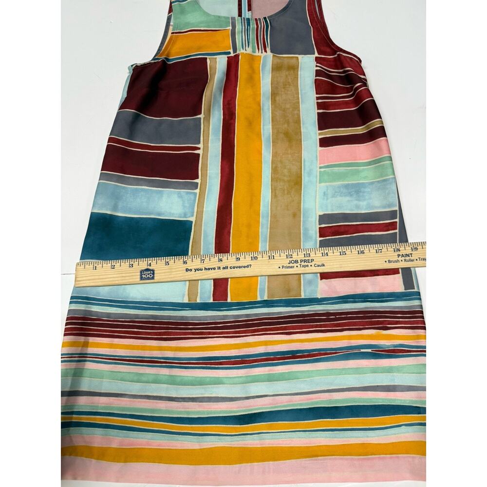 Comfy And Unique Dress Multicolored Loft XSP Stripes Satin Feel - Picture 4 of 7